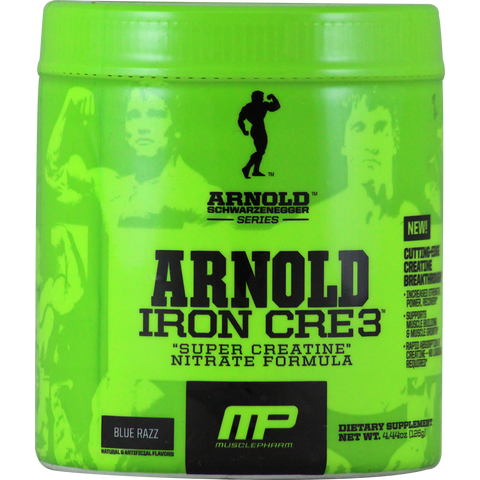 Arnold Series by MusclePharm Iron Cre3 Blue Razz 30 svg