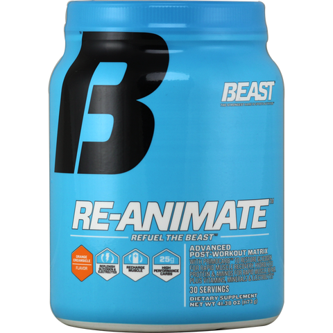 Beast Sports Nutrition Reanimate Orange Creamsicle 30 svg