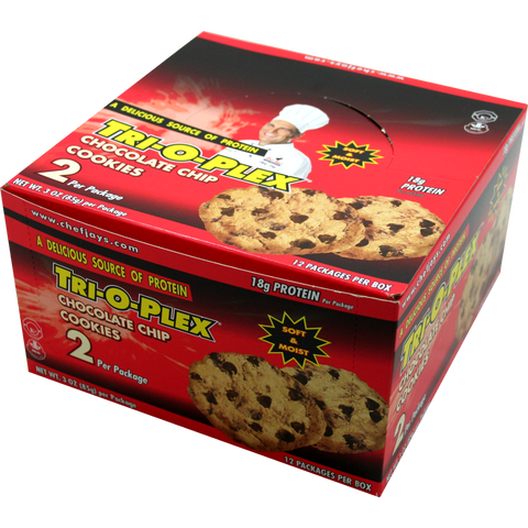 Chef Jays Tri-O-Plex Cookies Chocolate Chip 12 ct