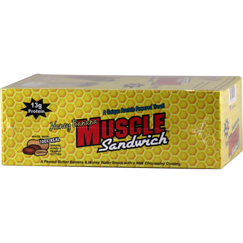 Muscle Sandwich Bar Honey Banana 12 ct