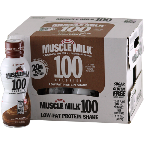 CytoSport Muscle Milk 100 Calories Chocolate 14 oz 12 ct