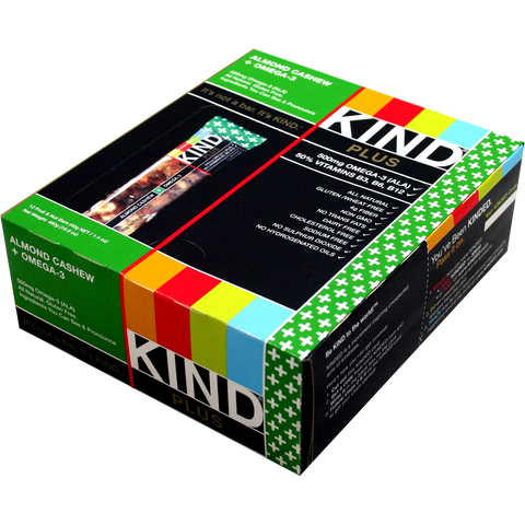 Kind Plus Bars Almond Cashew + Omega-3 12 ct