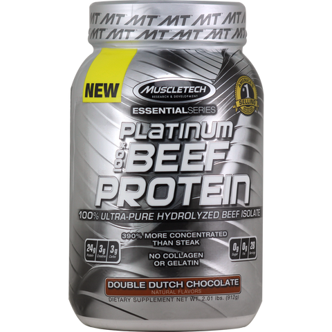 MuscleTech Essential Platinum Hydrolyzed Beef Protein Double Dutch Chocolate 2 lbs