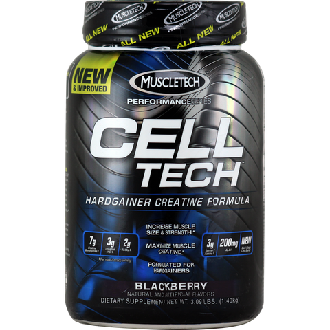 MuscleTech Cell Tech HardGainer Creatine Formula Performance Series Blackberry 3 lbs