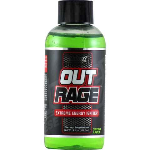 Nutrex Outrage Energy Shot Green Apple 12ct