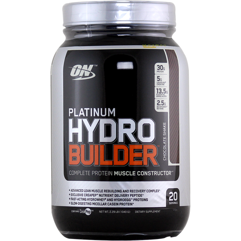 Optimum Nutrition Platinum HydroBuilder Chocolate 20 svg