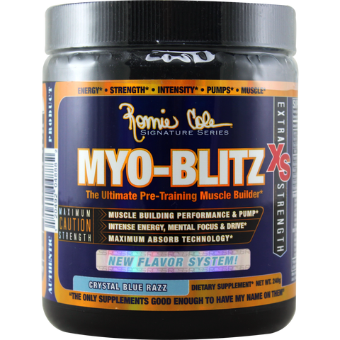 Ronnie Coleman Signature Series Myo-Blitz-XS Blue Razz 30 svg*